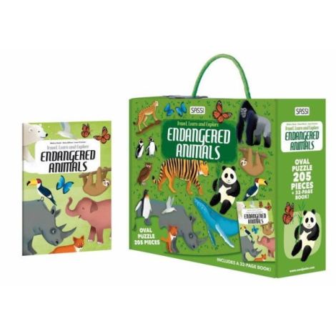 Cunoaste si exploreaza - puzzle animale pe cale de disparitie (205 piese) - imagine 6